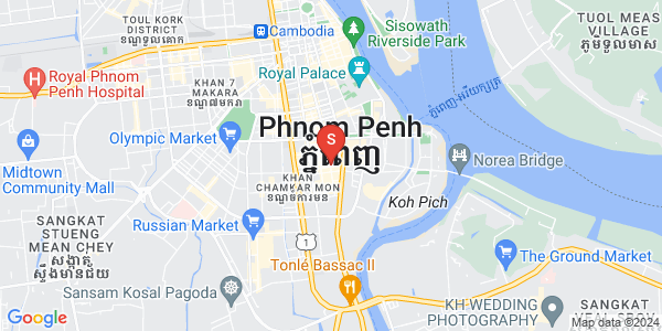 Mapa: BKK 1, Boeng Keng Kang, Phnom Penh