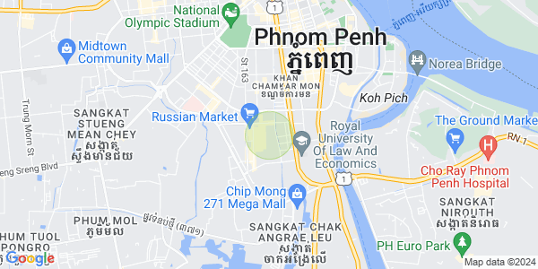 Map of Toul Tum Poung 1, Chamkarmon, Phnom Penh