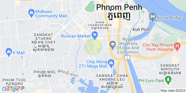 Map of Toul Tum Poung 2, Chamkarmon, Phnom Penh