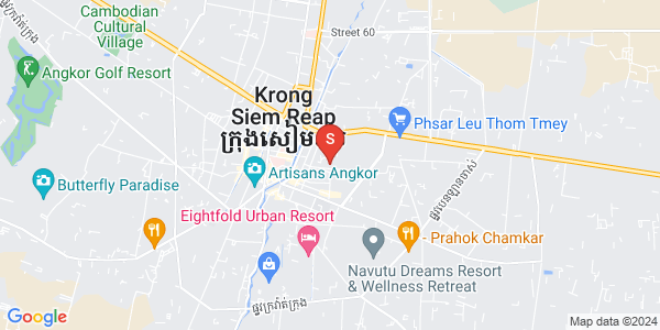 Map of Svay Dankum, Siem Reap