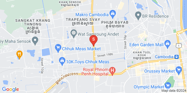 Map of Ou Baek K'am, Sen Sok, Phnom Penh