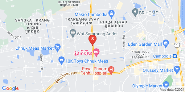 オウバエクカム, センソック, プノンペンの地図