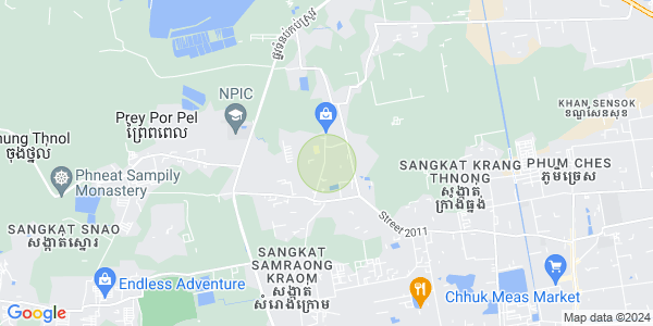 แผนที่ แพรกพนอ, เปรกพนอ, พนมเปญ