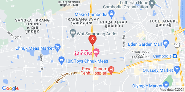 Carte de Ou Baek K'am, Sen Sok, Phnom Penh