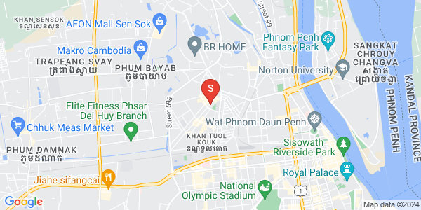 Carte de Boeung Kak 1, Toul Kork, Phnom Penh