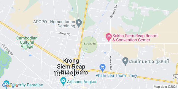 Sla Kram 分区, 暹粒地图