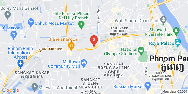 ផែនទី Russian Blvd, ទឹកថ្លា, សែនសុខ, ភ្នំពេញ