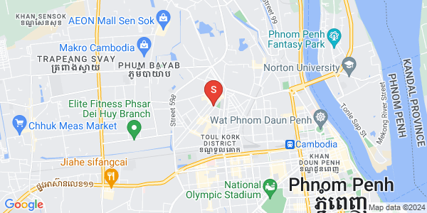 Mapa: Boeung Kak 1, Toul Kork, Phnom Penh