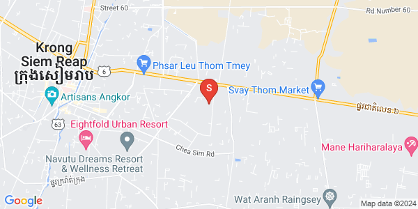 チュレアウ, シェムリアップの地図