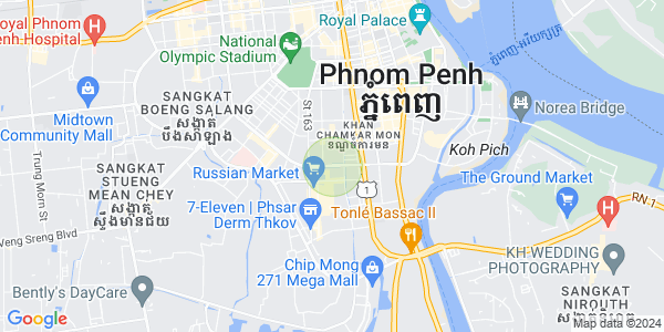 Mapa: Boeung Kak 1, Toul Kork, Phnom Penh