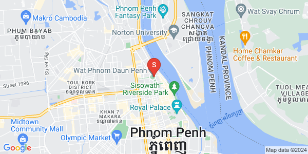 Map of Wat Phnom, Daun Penh, Phnom Penh