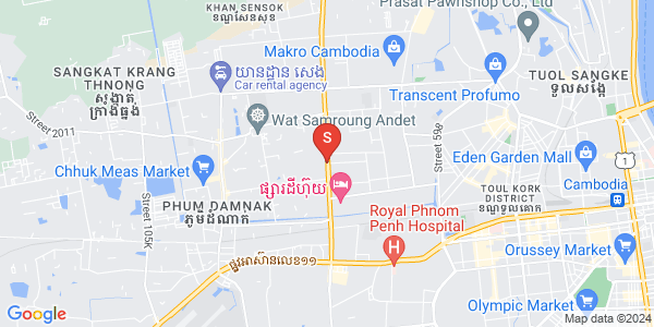 Mapa: Ou Baek K'am, Sen Sok, Phnom Penh