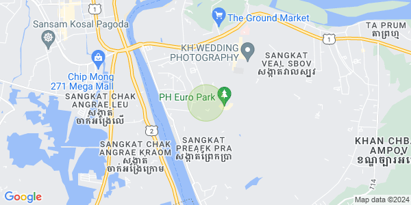 Map of Preaek Pra, Chbar Ampov, Phnom Penh