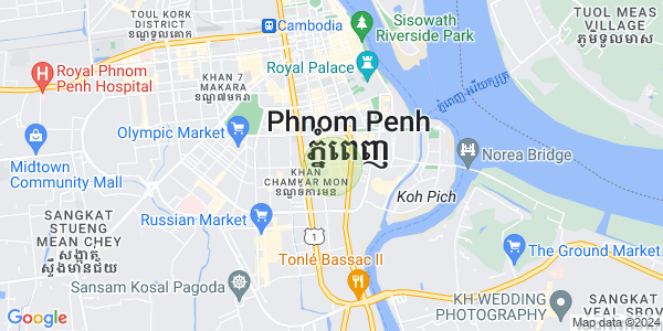 万景岗1分区（BKK1), 波哥堪, 金边地图
