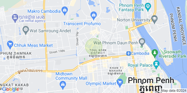 Map of Boeung Kak 2, Toul Kork, Phnom Penh
