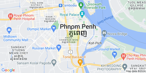 Map of BKK 1, Boeng Keng Kang, Phnom Penh