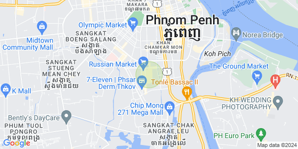 Map of Toul Tum Poung 1, Chamkarmon, Phnom Penh
