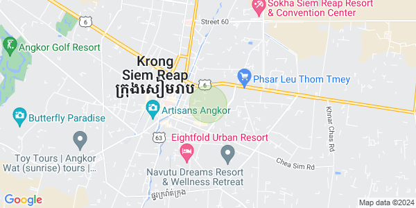 Mapa: Svay Dankum, Siem Reap
