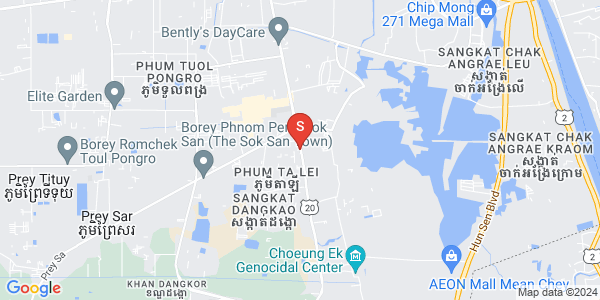Mapa: Preaek Kampues, Dangkao, Phnom Penh