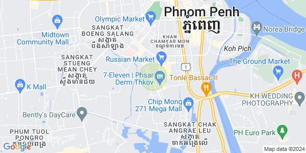 Mapa: Toul Tum Poung 2, Chamkarmon, Phnom Penh