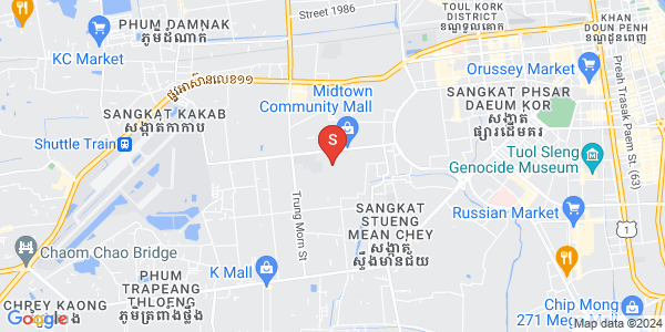 Mapa: Ou Baek K'am, Sen Sok, Phnom Penh