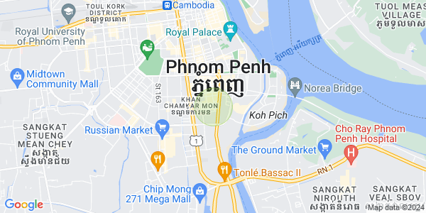 万景岗1分区（BKK1), 波哥堪, 金边地图