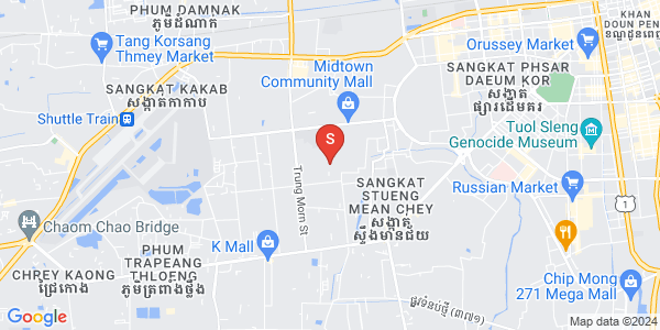 Mapa: Ou Baek K'am, Sen Sok, Phnom Penh