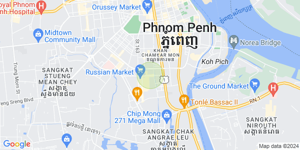 Mapa: BKK 1, Boeng Keng Kang, Phnom Penh