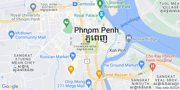 万景岗1分区（BKK1), 波哥堪, 金边地图