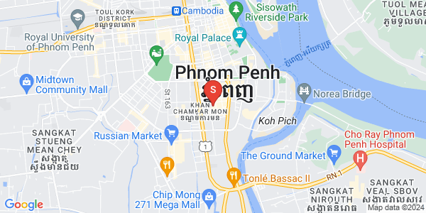 万景岗1分区（BKK1), 波哥堪, 金边地图