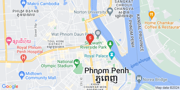Mapa: Wat Phnom, Daun Penh, Phnom Penh