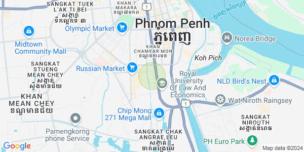 Carte de Toul Tum Poung 1, Chamkarmon, Phnom Penh