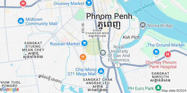 Mapa: BKK 1, Boeng Keng Kang, Phnom Penh