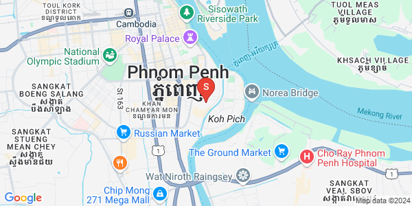Carte de Tonle Bassac, Chamkarmon, Phnom Penh