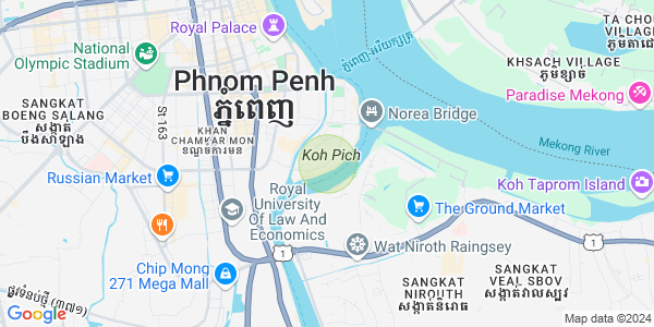 Map of Tonle Bassac, Chamkarmon, Phnom Penh