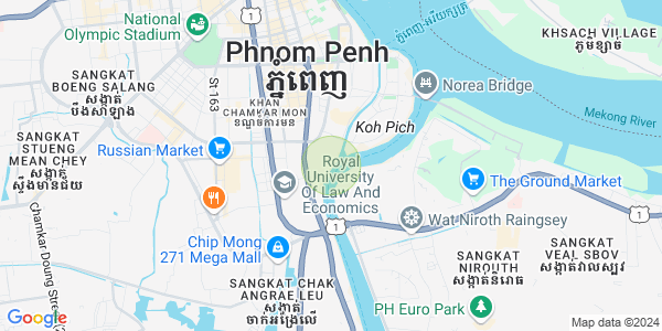 Mapa: Tonle Bassac, Chamkarmon, Phnom Penh