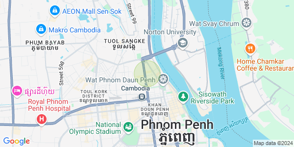 스라 착, 룽볜구, 프놈펜 지도