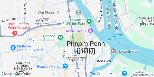 Mapa: Boeng Reang, Daun Penh, Phnom Penh