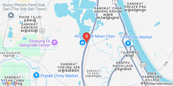 Map of Cheung Aek, Dangkao, Phnom Penh
