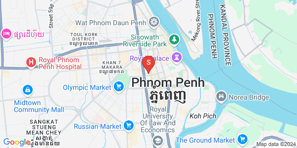 Mapa: Boeng Reang, Daun Penh, Phnom Penh