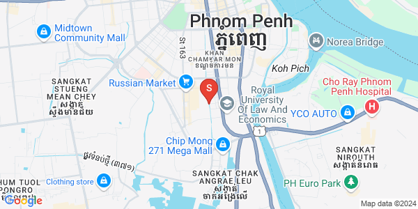 Mapa: Boeung Kak 1, Toul Kork, Phnom Penh