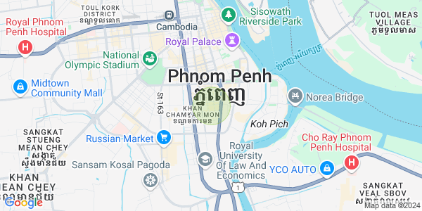 万景岗1分区（BKK1), 波哥堪, 金边地图