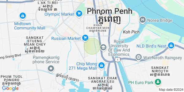 Mapa: Toul Tum Poung 1, Chamkarmon, Phnom Penh