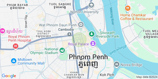 Carte de Phsar Thmei III, Daun Penh, Phnom Penh