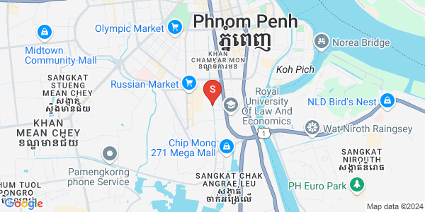 万景岗3分区（BKK3), 波哥堪, 金边地图