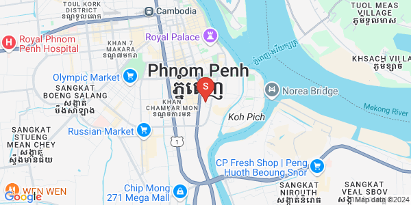 Carte de Toul Tum Poung 1, Chamkarmon, Phnom Penh