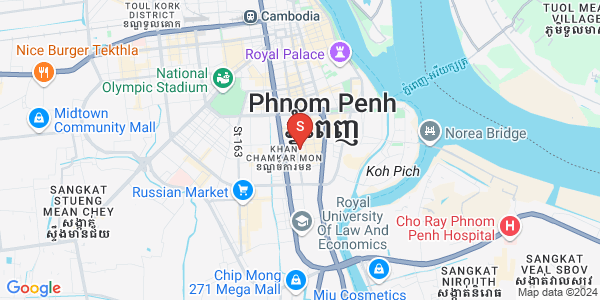 万景岗1分区（BKK1), 波哥堪, 金边地图