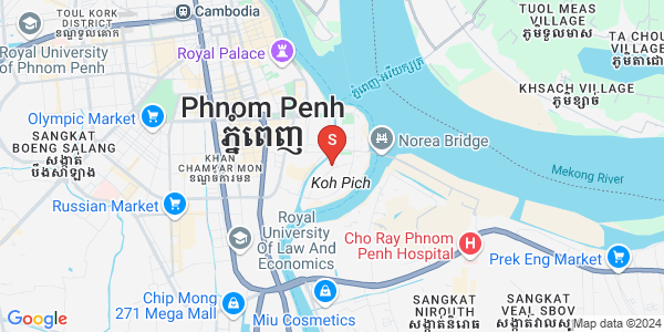 Map of Tonle Bassac, Chamkarmon, Phnom Penh