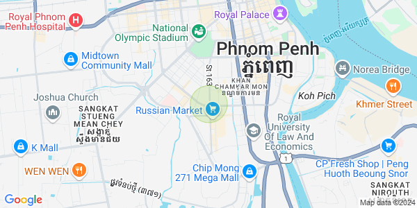 Toul Svay Prey 1镇, 波哥堪, 金边地图