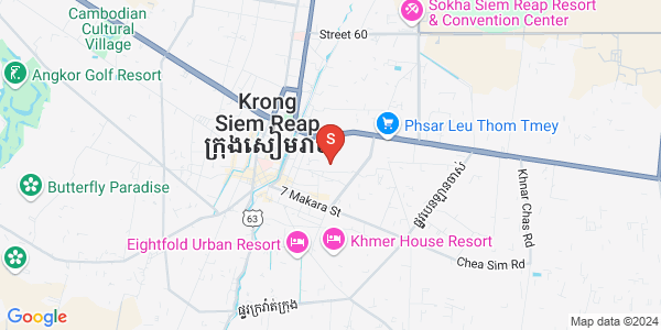 Sangreach Tep Vong St Preah, Svay Dangkum分区, 暹粒地图